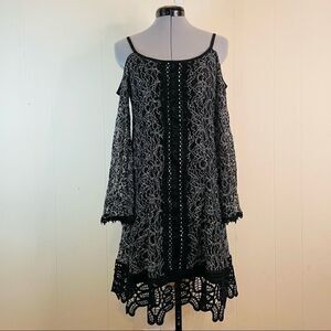 Nanette Lepore Blackjack Dress Black and White Lace NWT